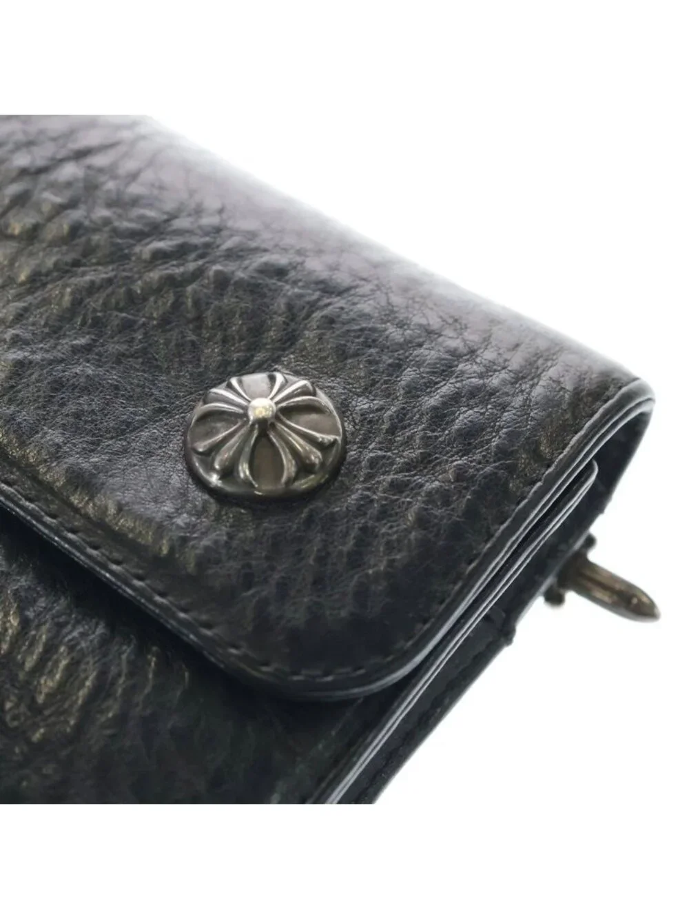 Chrome Hearts Wave Leather Wallet Black